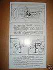 1962 FORD THUNDERBIRD TRUNK JACK INSTRUCTIONS DECAL