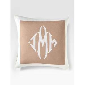  Queen of Cashmere Personalized Cashmere Pillow/Camel and 