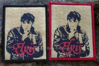 ELVIS printed PATCH gold black red   edging colour choice  