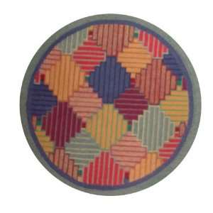  ZG Patchwork Theme Harvest Log Cabin round area rugs 36 