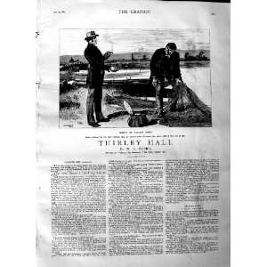  1883 ILLUSTRATION STORY THIRLBY HALL MEN FISHING NETS 