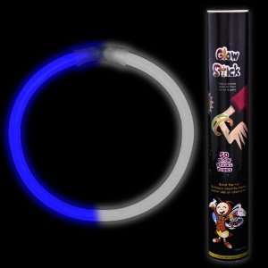   50 8 Glow Stick Bracelets Blue/White Glowsticks Toys & Games
