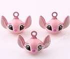 10 Pcs Pink Angle baby Jingle Bells Beads Charms Pet pendants 
