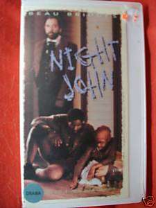 NIGHT JOHN VHS w/ BEAU BRIDGES HALLMARK MOVIE  