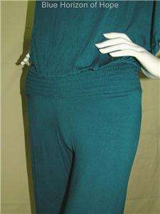   sz~XS One Shoulder Sleeve Jumpsuit/Romper Tropical Turquoise  