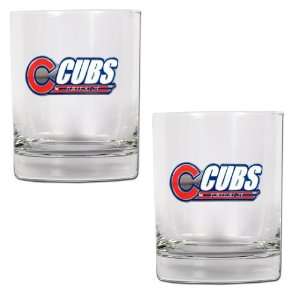  Chicago Cubs 2pc Rocks Glass Set