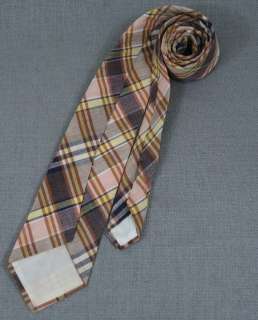 Unmarked vintage cotton madras tie  