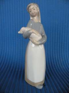 LlADRO The Girl w/ The Pig Figurine  63/4   H L@@K 