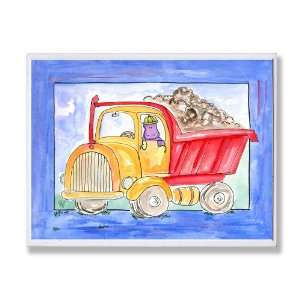  The Kids Room City Life Red Yellow Dump Truck Wall Plaque 