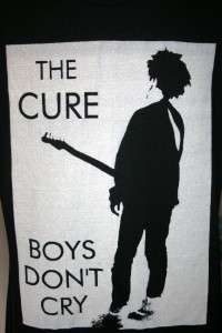 Vtg Retro The Cure Boys Dont Cry Black T   Shirt Indie Large  