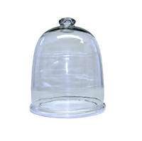 NEW Clear Glass Garden Bell Jar W/Knob   Cloche   Dome  