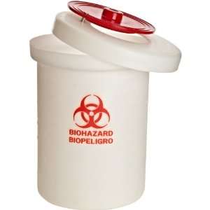 Nalgene 6370 0015 Biohazardous Waste Container, Polypropylene (PP), 15 