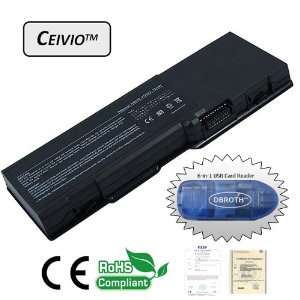  Capacity 6600mAH 9 Cell Li ion Laptop Battery for Dell Inspiron 6400 