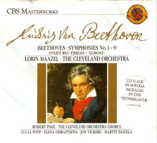 new Beethoven Complete Symphonies 1 9 Maazel  5 CD Set  