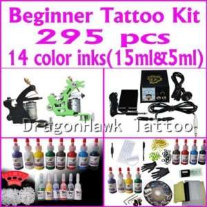 Beginner Tattoo Kit 2 Machine Ink Grip Power Needle D96  