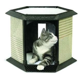 Omega Paws Cozy Kingdom Cat House, 6 sides carpeted  
