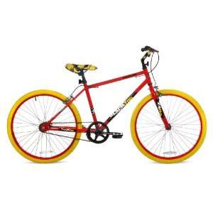  Takara Blacktop Fixie Bike (24 Inch Wheels, Red) Sports 