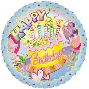  Happy Birthday Cake Candles Streamers 18 Mylar Balloon 