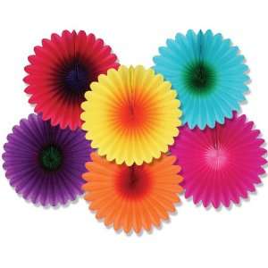  Lets Party By Beistle Company Mini Flower Fans Assorted 