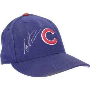   Autographed Cubs New Era Game Used Blue Home Hat