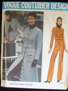 Vtg 60s 70s VOGUE COUTURIER patterns BELLVILLE Mod dresses jacket 