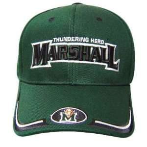  NCAA MARSHALL THUNDERING HERD GREEN CAP HAT COTTON ADJ 