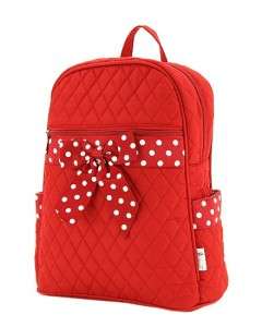 HIGH QUALITY QUILTED MEDIUM BACKPACK   RED/WHITE  