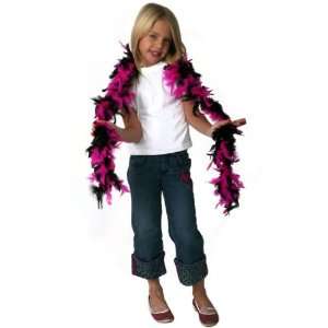  60974 Feather Boa Hot Pink &blk Princess Glamour Diva Lot 
