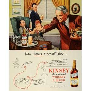  1945 Ad Kinsey Distilling Businessmen Ice Bucket Cocktail 