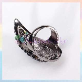 Punk Gothic Style Eagle Claw Armor Kunckle Long Finger Nail Ring US 