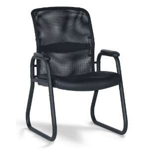 Chairworks Mesh Back Guest Chair with Leather Seat Office 