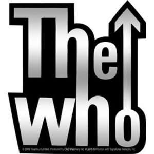 The Who   Shiny Silver & Black Arrow Logo   4.25 x 4.25 British Rock 