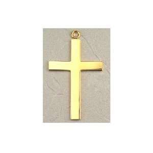 Gold Plated Over Sterling Silver the Lords Prayer Cross Medal with 24 