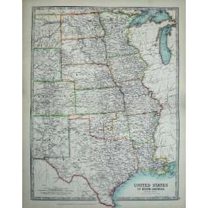  Johnston maps 1905 United States North America Texas