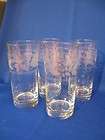 Holiday Glassware Set of 4 Tumblers Holly & Berry embos