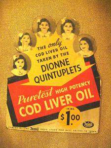 Dionne Quintuplets Rexall Drug Sign  
