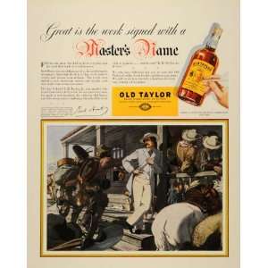   Ad Old Taylor Bourbon Whiskey Harte Distil Alcohol   Original Print Ad