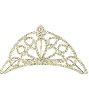   Quinceanera Aztec Sunset Silver Diamante Sweet 15 Comb Tiara Jewelry