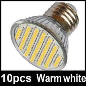 10pcs E27 Warm White 60 3528 SMD LED Spot Light Landscaping Bulb Lamp 