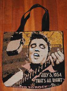 Elvis Tapestry Tote Bag~1954~Thats All Right~Rock~NEW  