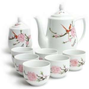 Classical Chinese Peach Blossom Tea Set  Grocery & Gourmet 