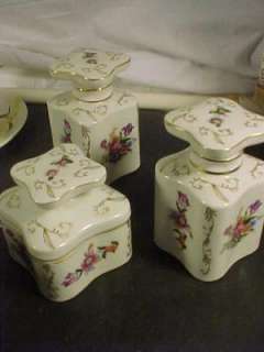 Thames Hand Painted Porcelain 3 Piece Dresser Set  