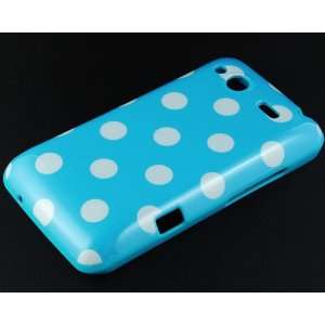  Blue Dot TPU Silicone Skin gel Case Cover for HTC G13 
