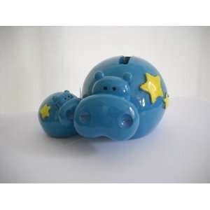  Noahs Ark Bank Blue Hippo and Baby Hippo Baby