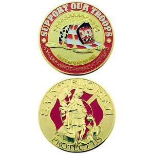  Firefighters Support Our Troops Challenge Coin 12 Pack 