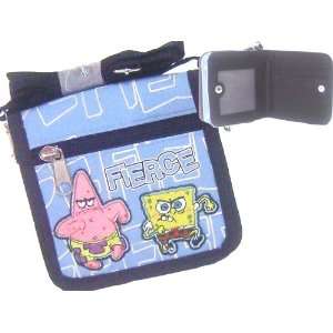  Fierce SpongeBob Squarepants Blue Wallet Purse W/shoulder 