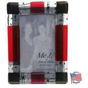  Red Stripe Glass Fusion Picture Frame