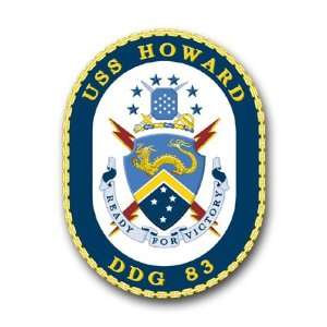  US Navy Ship USS Howard DDG 83 Decal Sticker 3.8 6 Pack 