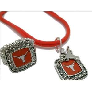  Licensed University of Texas Jewelry 4pc Licensed Silver 