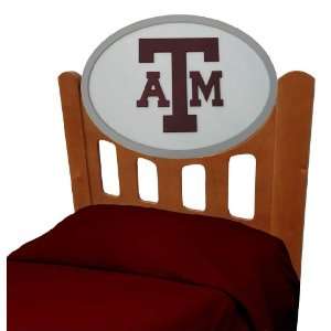  Texas A&M   Stained Full Headboard